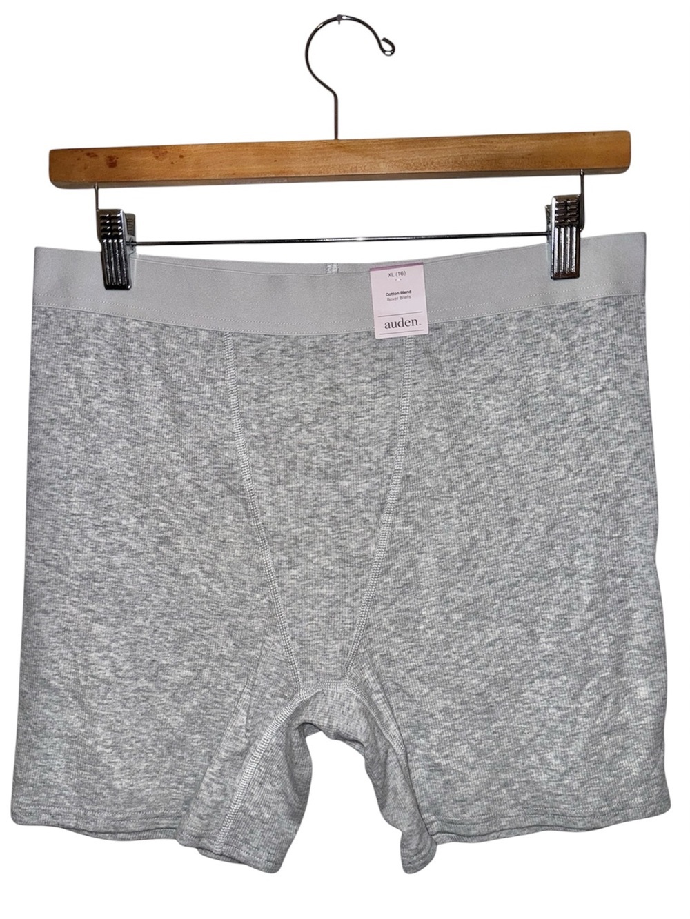 New Auden Light Heather Gray Croon Blend Women's Boxer Briefs (XL)